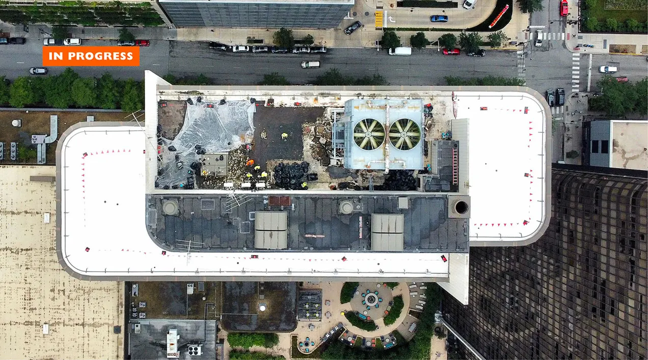 Angelus was the commercial roofing contractor for this cool roof project  in Chicago, IL