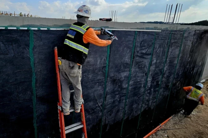 Vapor Intrusion Mitigation project by Angelus - Sealing membrane